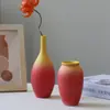 Vaso Pequeño con Gradiente Escarchado al por Mayor Arreglo Floral Manualidad Mueble de TV Adornos Florales Decoración del Hogar Adornos de Escritorio
