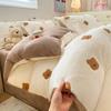 Conjunto de 4 Peças de Veludo Leite Floco de Neve de Inverno Desenho Animado Capa de Colcha de Veludo Grossa Conjunto de 3 Peças Quente para Cama de Dormitório Venda por Atacado