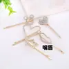Acessórios de cabelo populares estilo coreano transfronteiriços, corrente de garra para cabelo, grampo de cabelo com strass, clipe geométrico de celebridade da internet, atacado