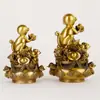 Atacado do Fabricante Tigela de Tesouro Macaco Dourado de Latão, Tesouro de Oferta Macaco Dourado, Ornamento de Macaco de Cobre, Macaco Tigela de Tesouro, Macaco do Zodíaco Chinês
