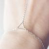 Ins Coreano Estilo Frio Pingente de Corrente de Metal Acessórios de Joalheria Feminina Atacado Bracelete de Dedo Triângulo Geométrico Vazado