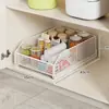 Estante de Almacenamiento para Cocina Espacio Estrecho Estante Deslizante para Especias Cesta Deslizable para Gabinete Almacenamiento en Ranura Interior de Gabinete Caja de Almacenamiento para Cajón de Fregadero