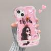 Funda para teléfono móvil de color transparente Funda para teléfono móvil Apple Funda para teléfono móvil de diseño original de dibujos animados Funda para teléfono móvil láser para Apple
