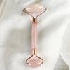 Procesamiento y Personalización de Rodillo Masajeador Facial y para Ojos de Jade Rosa Cristal, Palo para Masaje, Tabla para Raspar, Dispositivo de Belleza, Venta Caliente Transfronteriza