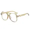 Gafas de Lluvia de Cara Lisa Transfronterizas Que Hacen que la Cara Parezca Más Pequeña, Adecuadas para Miopía, Gafas Retro Aviador Unisex con Bloqueo de Luz Azul