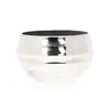 Vaso Decorativo Mini Planta Verde Estilo Mini Luxo Galvanizado para Desktop com Design de Listras Horizontais para Suculentas