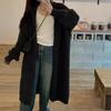 Cárdigan Largo Casual de Punto Tallas Grandes Transfronterizo para Mujer Otoño e Invierno Nuevo Estilo Suave y Relajado Japonés y Coreano Chaqueta Suéter de Manga Larga