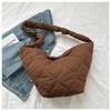 Bolso acolchado de algodón 2026 para mujer, estilo Hong Kong, gran capacidad, versión coreana, bandolera para estudiante, bolso tipo empanada