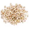 Miçangas quadradas CCB, miçangas espaçadoras, miçangas quadradas galvanizadas que não desbotam, miçangas com furo passante para pulseiras, miçangas perfuradas, acessórios para joias artesanais DIY