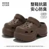Zuecos para Mujer 2026 Nueva Moda de Verano para Exteriores Antideslizantes que Aumentan la Altura Casual Sandalias Cerradas de Suela Gruesa