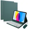 Adecuado para iPad A16 11 pulgadas 2025 Teclado Bluetooth Funda de cuero 10ª generación Tecla color cara Teclado blanco retroiluminado