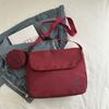 Bolsa Pequena Simples Casual Estilo Coreano Bolsa Transversal de Ombro para Estudantes Universitários Bolsa Mensageira Grande Capacidade Feminina