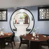 Papel tapiz de patio de arquitectura clásica china tridimensional arco restaurante de barbacoa restaurante Tela de pared restaurante de olla caliente pared de fondo papel tapiz