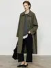 Gabardina de Estilo Minimalista de Gama Alta para Mujer, Moda Femenina Nueva Otoño 2026, Abrigo de Viaje de Solapa de Botón Único, Estilo Largo