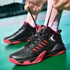 Zapatillas de Baloncesto Prácticas Transfronterizas para Hombre Superficie de Cuero Estilo Cuatro Estaciones Estudiante Deportivas Antideslizantes Resistentes al Desgaste Amortiguadoras Zapatillas de Baloncesto de Caña Alta Zapatillas para Correr