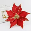 Flores de Navidad al por mayor, decoraciones navideñas rojas, flores de Navidad, árbol de Navidad, ambiente de boda, arreglos florales, flores artificiales, flores decorativas