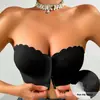 Sutiã Tomara-que-caia Sem Costura com Fecho Frontal e Bordas Onduladas, Venda Quente Transfronteiriça, Mesmo Estilo que Temu Shein Amazon, Venda Direta do Fabricante