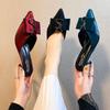 Moda Ropa de Exterior Sandalias Perezosas de Tacón de Aguja 2025 Verano Nuevo Dedo de Hada Tacón Alto Medias Zapatillas de Casa de Verano para Mujer