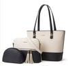 Fábrica de Origem de Bolsas Femininas, Conjunto de Três Peças Colorido de Bolsas Mãe e Filha, Etiqueta Privada OEM, Personalizável com Seu Próprio Logotipo Baseado em Seus Desenhos e Amostras