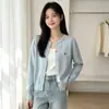Nuevo Cárdigan de Punto con Botones Coloridos Bordados Ropa Exterior para Mujer Estilo Coreano Conjunto Top de Punto Dopamina Corazón Ropa Exterior
