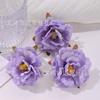 Flor de Peonía Simulada DIY Guirnalda Hecha a Mano Estilo Chino Material para Accesorios para el Cabello Material para Caja de Flores Flor Guía para Boda Flor Falsa