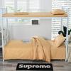 Juego de Sábanas Ajustables de Algodón Puro de Tres Piezas para Dormitorio Estudiantil en Camas Litera, Juego de Ropa de Cama de Seis Piezas de Color Sólido para Camas Individuales, Modelo Especial de Sábana Ajustable