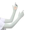 Mismo Estilo de Guantes de Protección Solar de Brazo Extendido de Verano para Mujer, Mangas Largas de Hielo con Protección UV, Mangas de Seda de Hielo para Sombrilla de Ciclismo