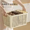 Cesta de almacenamiento de plástico caja de almacenamiento de artículos de escritorio rectangular cesta pequeña para guardar refrigerios y juguetes de jardín de niños