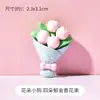 Cachorrinho Flor Rosa Resina Pequenos Acessórios Gel Creme DIY Joias Feitas à Mão Desenho Animado Fofo Cesta de Flores Tulipa