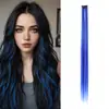 Extensiones de Cabello Sintético de Fibra Sintética de Color, Una Pieza Larga Recta con Clip, Extensiones de Cabello, Extensiones de Cabello, Pelucas, Extensiones de Cabello para Teñir Orejas, Mechas Sin Costuras, Venta al por Mayor Transfronteriza