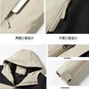 Chaqueta con Logo Estampado Ropa de Trabajo Forrada de Polar y Engrosada Tres en Uno Desmontable Chaqueta de Trabajo para Exteriores