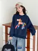 Conjunto de Sudadera de Dibujos Animados Súper Lindo para Niña Ropa de Primavera 2026 Nuevo Estilo Jeans de Oso para Niña Grande Pantalones Anchos para Niños