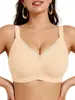 Sutiã de gelo europeu e americano sem costura para mulheres com seios grandes, push-up, minimizador, sem aro, confortável, ajustável, sutiã plus size