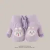 Guantes Pequeños para Niños, Guantes de Medio Dedo para Bebés, Niñas y Niños, Engrosados de Invierno, Cálidos, Cortavientos, Guantes de Cinco Dedos para Bebés de un Año