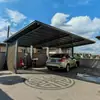 Cochera exterior con tejas de aluminio Great Wall, dosel de aleación de aluminio engrosado de doble capa, protección solar y contra la lluvia aislada