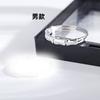 Anillo de Pareja de Plata Esterlina S925 de Bambú Anillo de Diseño Nicho de Bambú para Hombres y Mujeres Regalo para el Día de San Valentín