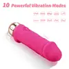 Minivibrador realista, vibración fuerte, para masturbación femenina, masaje y placer para adultos - al por mayor