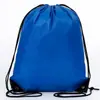 Bolsa de compras colorida de poliéster com cordão com cordão com cordão mochila esportiva mochila de viagem bolsa de armazenamento