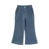 Wuli Bu Yi [Procesamiento Personalizado] Pantalones de Encaje Acampanados para Niñas Moda Otoñal Jeans Cómodos y Amigables con la Piel