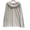 2026 Camiseta de manga larga con cuello de muñeca de encaje estilo japonés y coreano, camiseta de color liso, capa base, top ajustado elástico, ropa para mujer