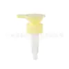 Cabezal de bomba de champú de alta gama, 33 dientes, material PP, cuerpo esmerilado acanalado de doble capa, fabricante de cabezal de bomba roscado para loción corporal y gel de ducha