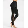 Leggings Deportivos de Yoga Ajustados con Encaje Empalmado de 2021 de Aliexpress Wish, Pantalones Adelgazantes de Longitud Nueve Puntos que se Pueden Usar Afuera