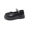 Zapatos de Cuero para Niños de Comercio Exterior Tendencia 2026 Otoño Nuevo Estilo Niños Negros de Rendimiento Casual Zapatos Estilo Coreano Mocasines para Niñas
