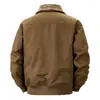 Chaqueta Gruesa con Forro de Polar Casual 2025 Otoño e Invierno Corte Holgado Estilo Nuevo para Hombre Cuello Solapa Abrigo Grueso #