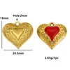 Acero Inoxidable Color Esmalte Colgante de Corazón con Goteo de Aceite Encaje Tallado Colgante de Corazón de Melocotón Accesorios para Manualidades Accesorios