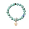 Pulsera Individual de Amazonita Natural, Nueva Pulsera de Estilo Chino Atrae la Fortuna, Pulsera Bodhi Garra de Gato Frita al Carbón de Estilo Chino Tradicional al por Mayor