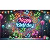 Temu Xiyin Fornecedor Nova Faixa de Aniversário Neon Popular Tecido de Fundo de Aniversário Arranjo de Atmosfera de Celebração Familiar