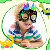 Máscara de Rascar Colorida con Forma de Dinosaurio para Niños Halloween Máscara Creativa de Rascar DIY Diversión de Fiesta Rompecabezas Pintura