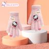 Guantes de punto para niños Sanrio Baby Kulomi, nuevos guantes de escritura para niñas, cálidos para otoño e invierno.