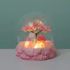 Luz Nocturna Luminosa Hecha a Mano DIY Regalo para el Festival de Medio Otoño para Niñas Decoración de Escritorio para Sala de Estar Adornos Árbol de Flor de Cerezo